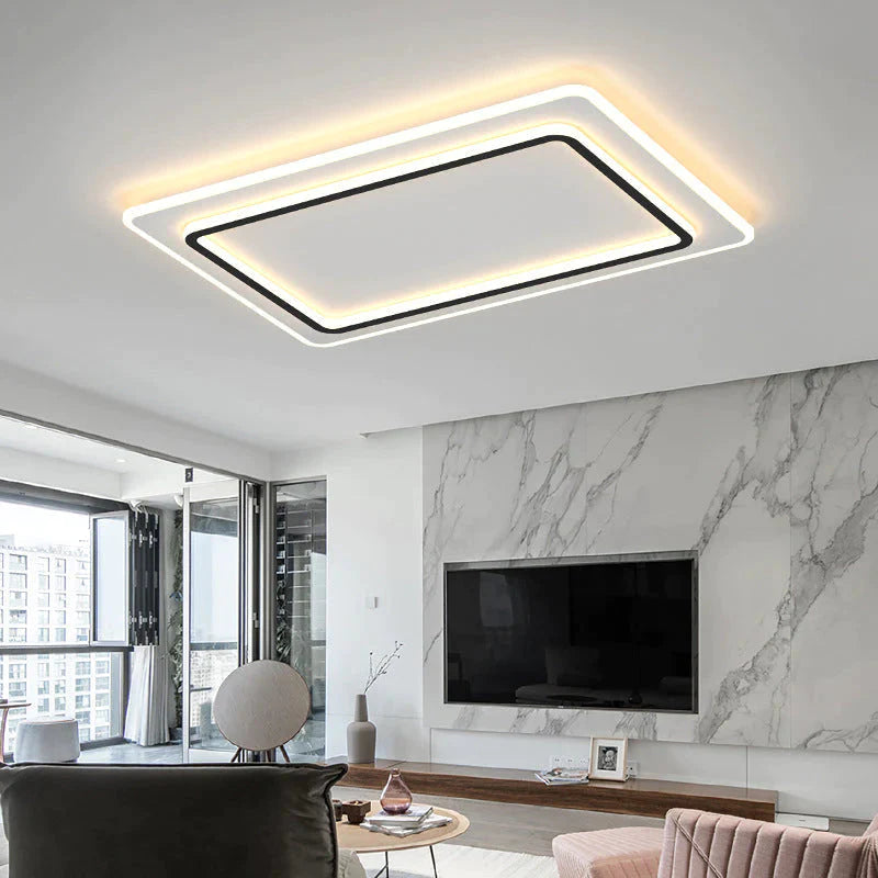 Living Room Lamps Modern Simple Atmosphere Rectangular Led Ceiling Lamp