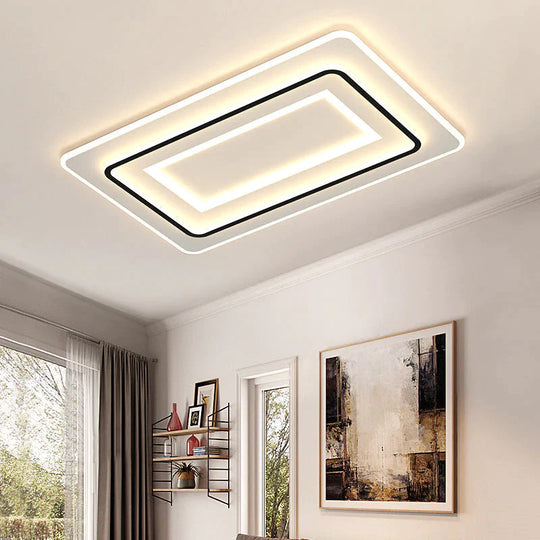 Living Room Lamps Modern Simple Atmosphere Rectangular Led Ceiling Lamp