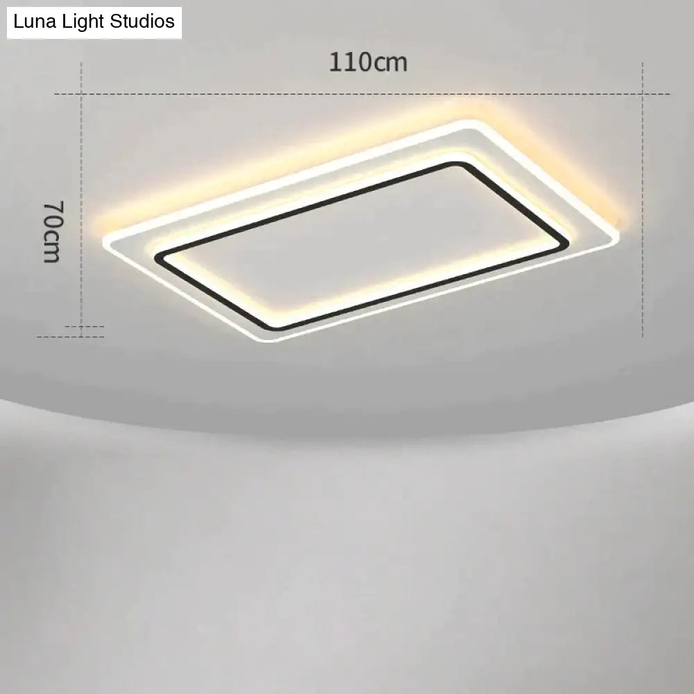 Living Room Lamps Modern Simple Atmosphere Rectangular Led Ceiling Lamp