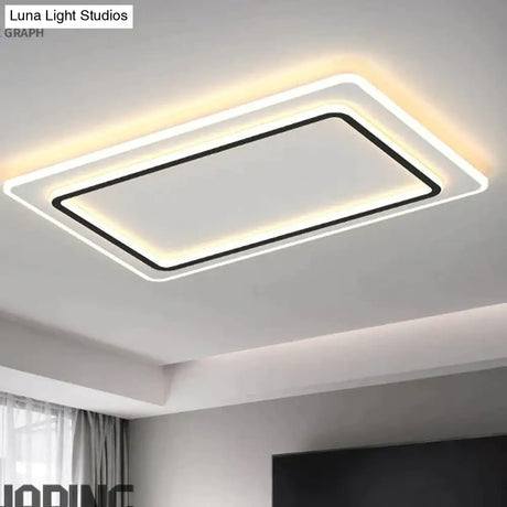 Living Room Lamps Modern Simple Atmosphere Rectangular Led Ceiling Lamp Ceiling