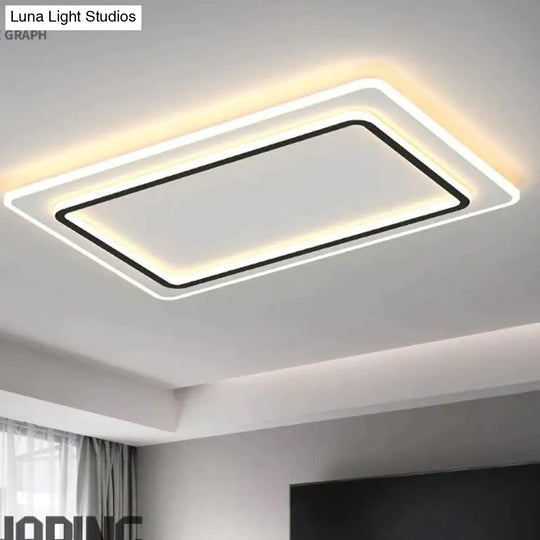 Living Room Lamps Modern Simple Atmosphere Rectangular Led Ceiling Lamp