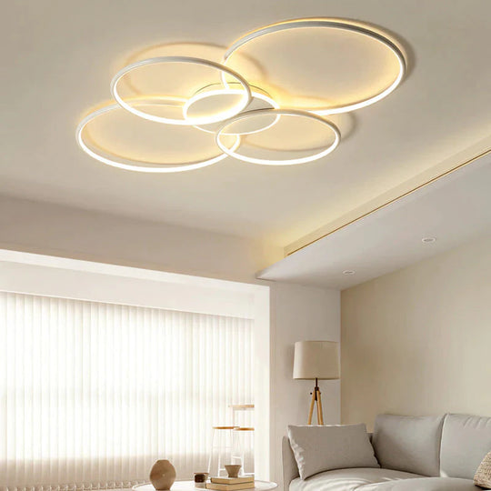 Living Room Main Lamp Atmospheric Hall Lamp Minimalist Circular Ring Indoor Lamp Ceiling Lamp