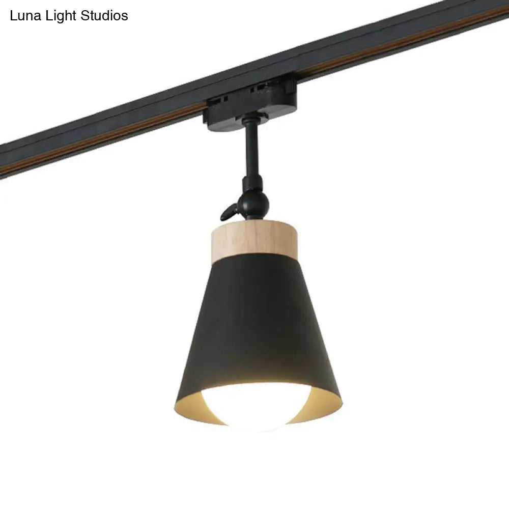 Living Room Semi Flush Mount Lamp With Cone Metal Shade Pendant Lighting