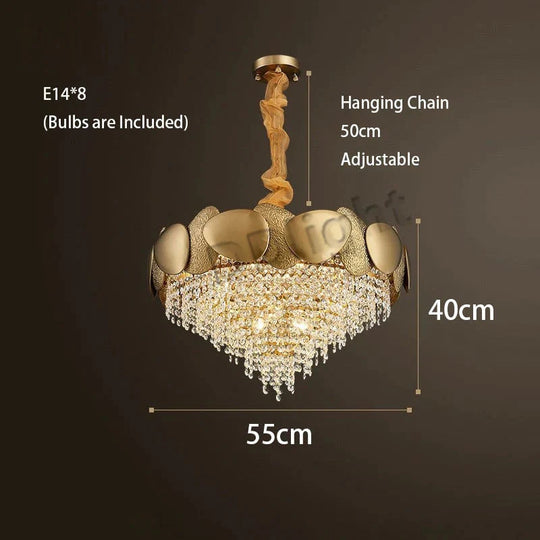 Lizzie - Crystal Luxury Tassels LED Ceiling Chandelier No