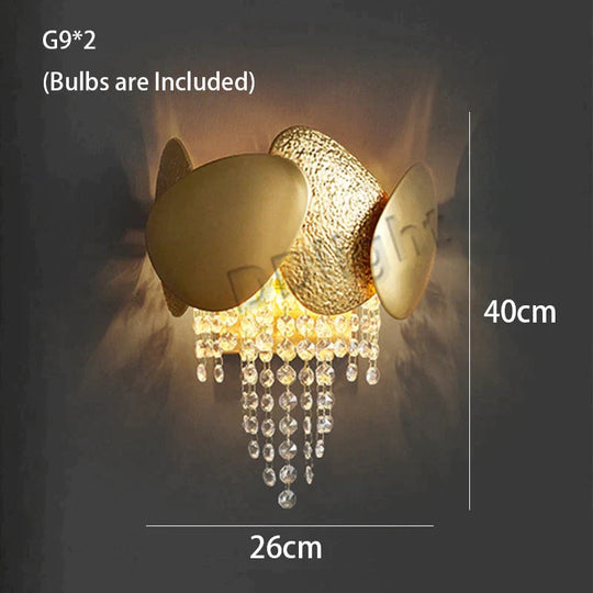 Lizzie - Crystal Luxury Tassels Led Ceiling Chandelier Wall Lamp / Cold White