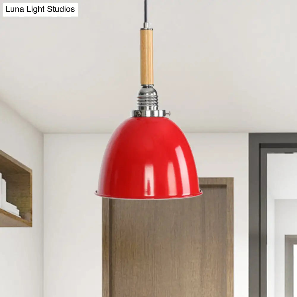 Lodge Style Bell Pendant With Adjustable Cord - 1 Light Warehouse Fixture