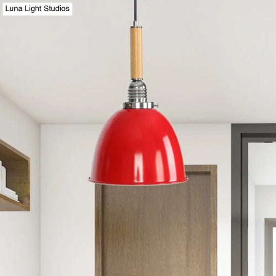 Lodge Style Bell Pendant With Adjustable Cord - 1 Light Warehouse Fixture