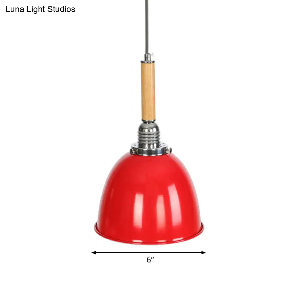 Lodge Style Bell Pendant With Adjustable Cord - 1 Light Warehouse Fixture