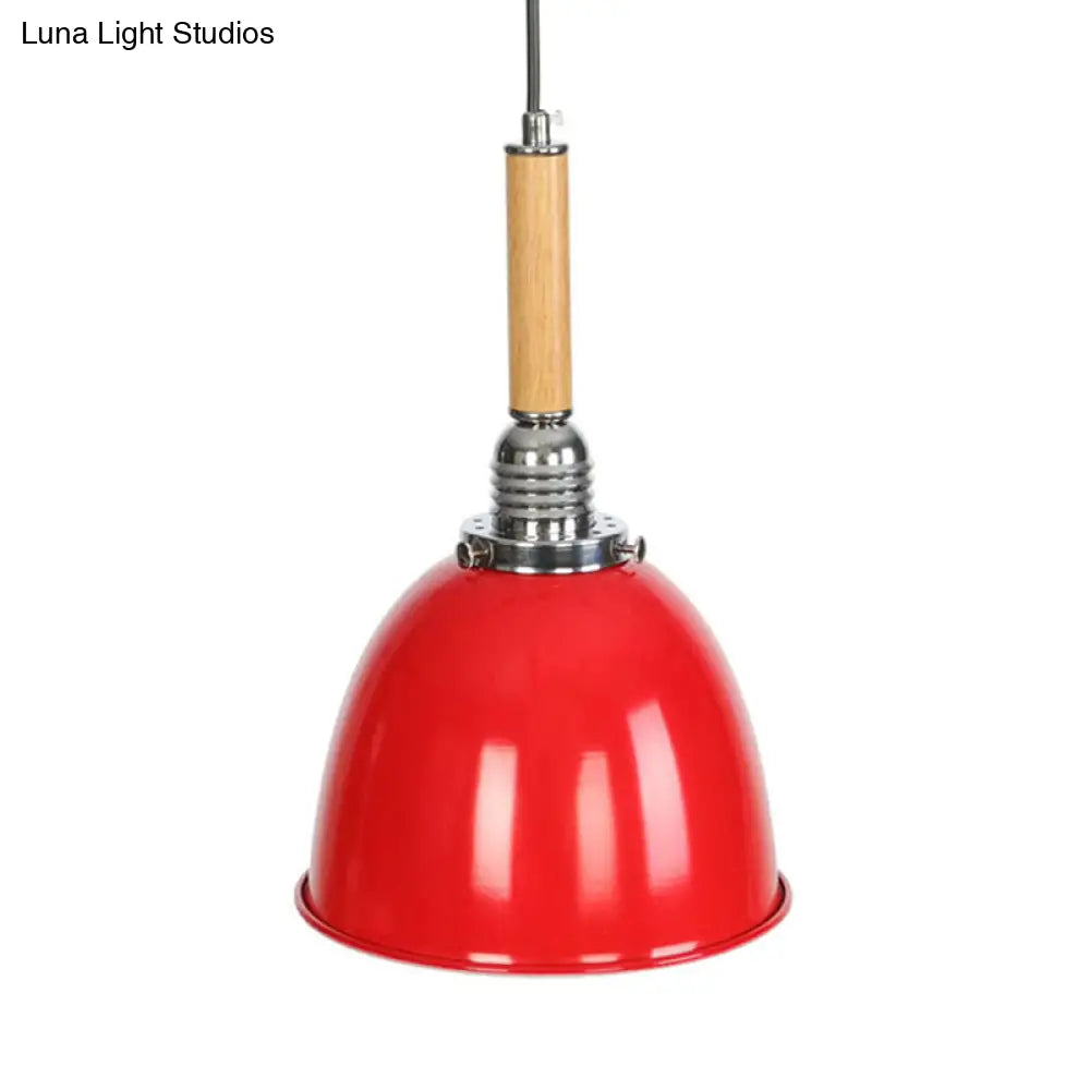 Lodge Style Bell Pendant With Adjustable Cord - 1 Light Warehouse Fixture