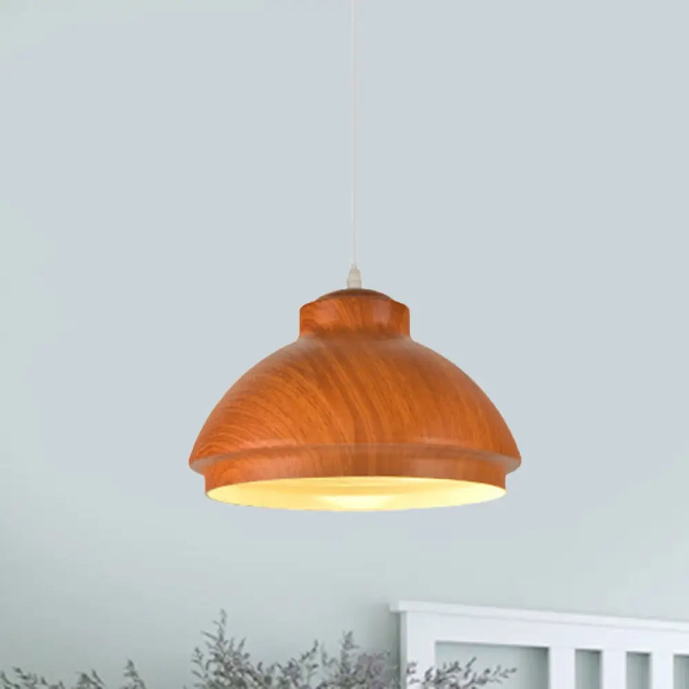 Loft Style Aluminum Hanging Pendant Light - Coffee/Green Bowl Shade For Dining Room Red Brown