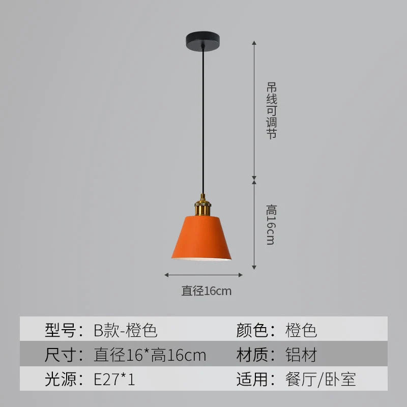 Loft Style aluminum Pendant Lights Minimalist Modern Hanging E27 Lampshade Decor Restaurant Light Fixtures