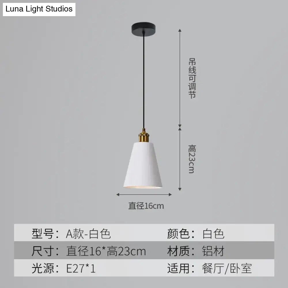 Loft Style Aluminum Pendant Lights Minimalist Modern Hanging E27 Lampshade Decor Restaurant Light