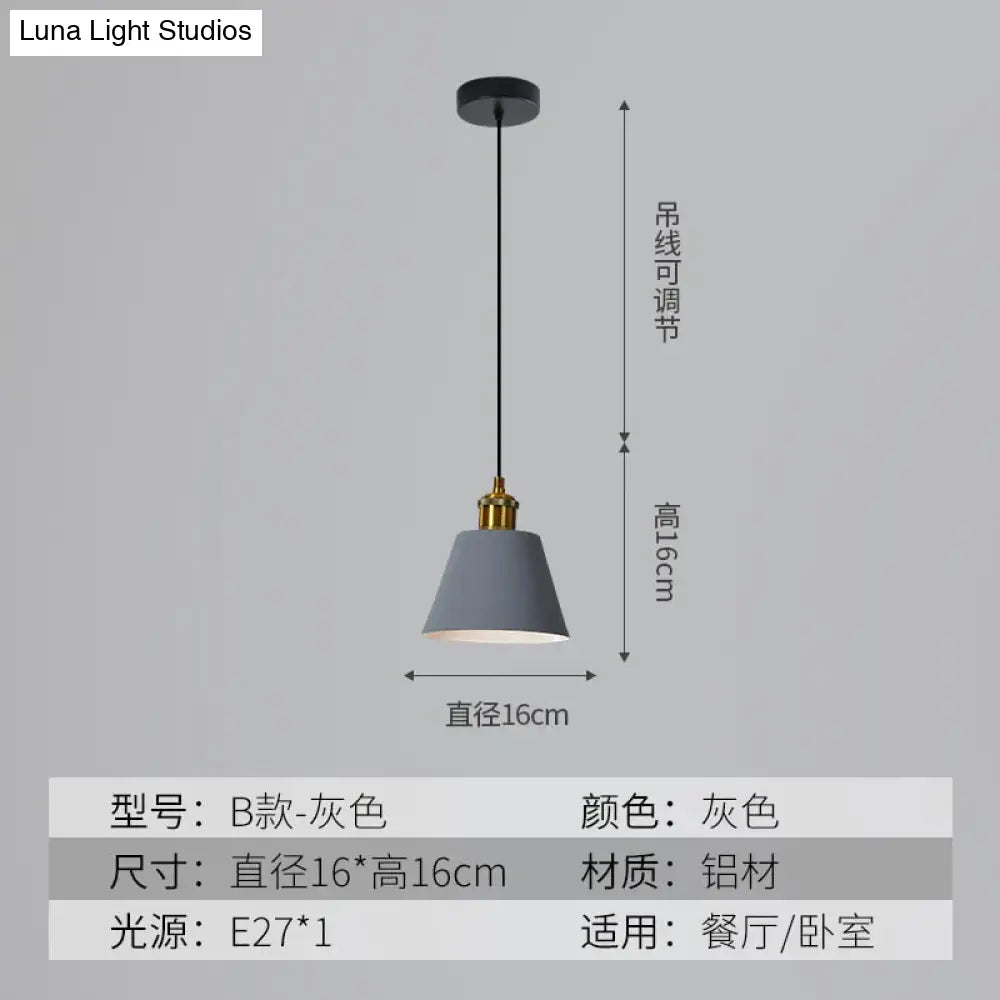 Loft Style Aluminum Pendant Lights Minimalist Modern Hanging E27 Lampshade Decor Restaurant Light