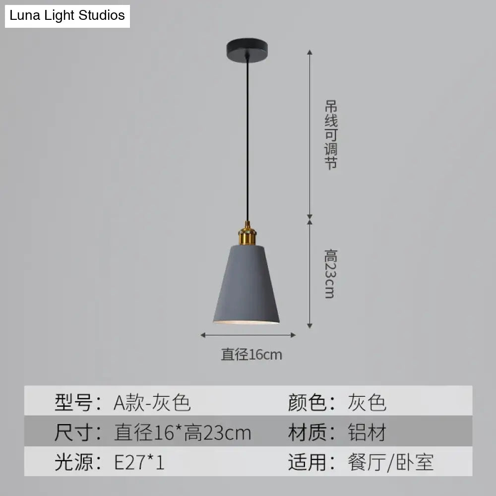 Loft Style Aluminum Pendant Lights Minimalist Modern Hanging E27 Lampshade Decor Restaurant Light