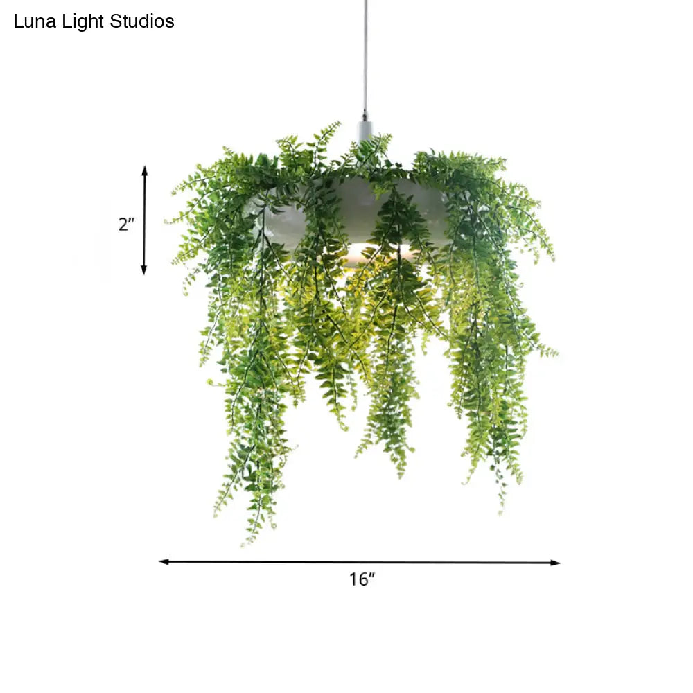 Loft Style Metal Pendant Lighting With Donut Design | 1-Bulb Hanging Ceiling Light For Balcony