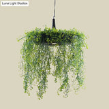 Loft Style Metal Pendant Lighting With Donut Design | 1-Bulb Hanging Ceiling Light For Balcony