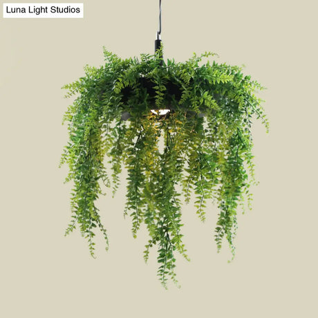 Loft Style Metal Pendant Lighting With Donut Design | 1-Bulb Hanging Ceiling Light For Balcony