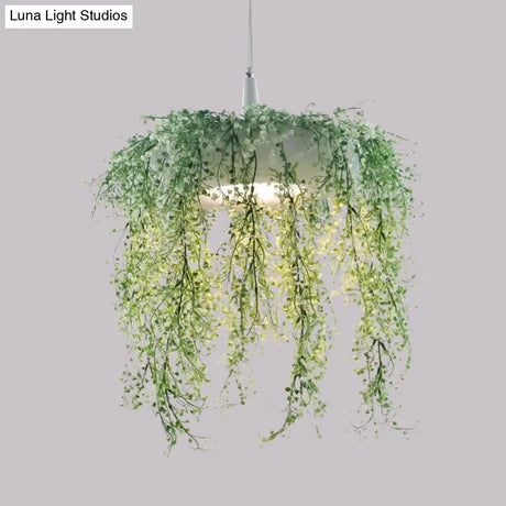 Loft Style Metal Pendant Lighting With Donut Design | 1-Bulb Hanging Ceiling Light For Balcony