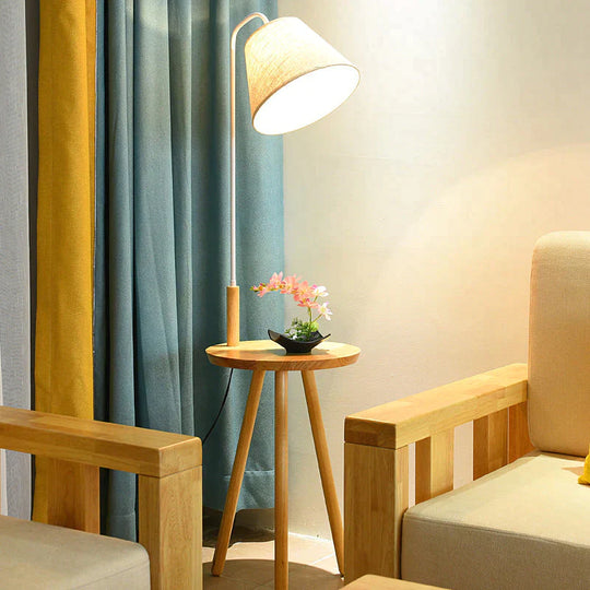 Log Floor Lamp Creative Living Room Sofa Coffee Table Study Balcony Personality Small Cloth Cover