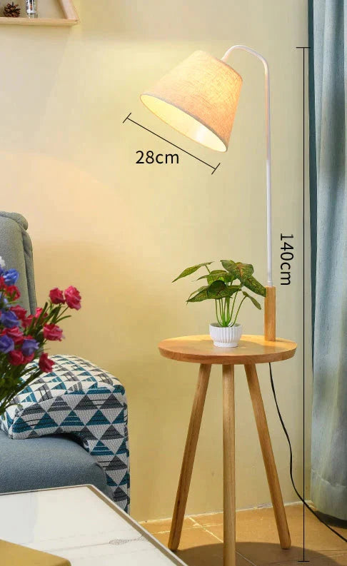 Log Floor Lamp Creative Living Room Sofa Coffee Table Study Balcony Personality Small Table Cloth Cover Vertical Table Lamp