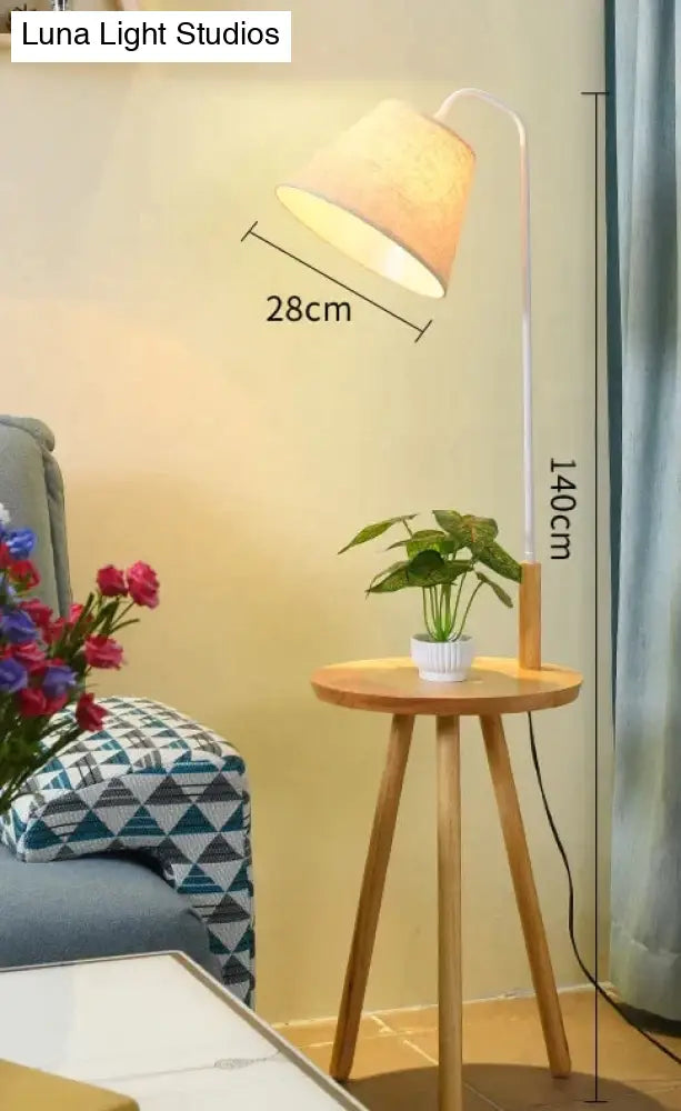 Log Floor Lamp Creative Living Room Sofa Coffee Table Study Balcony Personality Small Cloth Cover