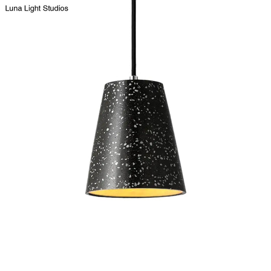 Louise - Sleek Concrete Cone Pendant Lighting Simplicity 1 Light Black/White/Brown Hanging