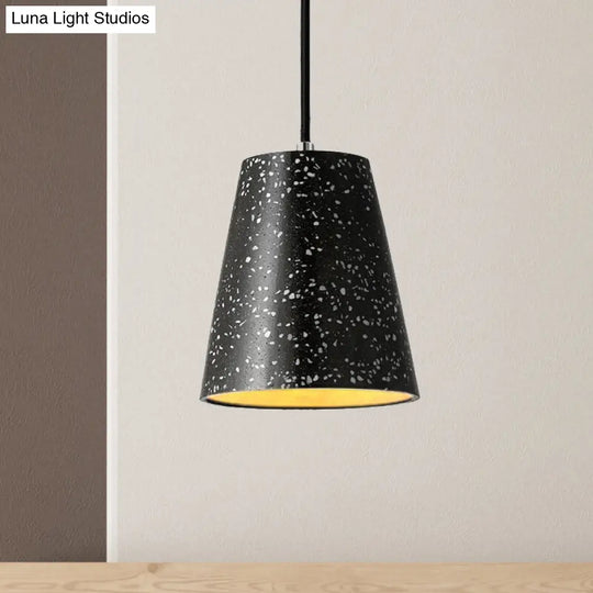 Louise - Sleek Concrete Cone Pendant Lighting Simplicity 1 Light Black/White/Brown Hanging