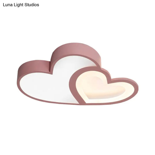 Loving Heart Ceiling Mount Light: Brighten Up Your Kindergarten With Macaron Loft Acrylic Led Lamp