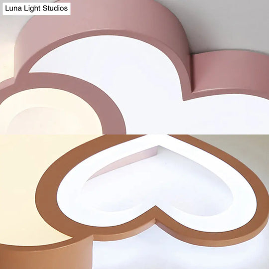 Loving Heart Ceiling Mount Light: Brighten Up Your Kindergarten With Macaron Loft Acrylic Led Lamp