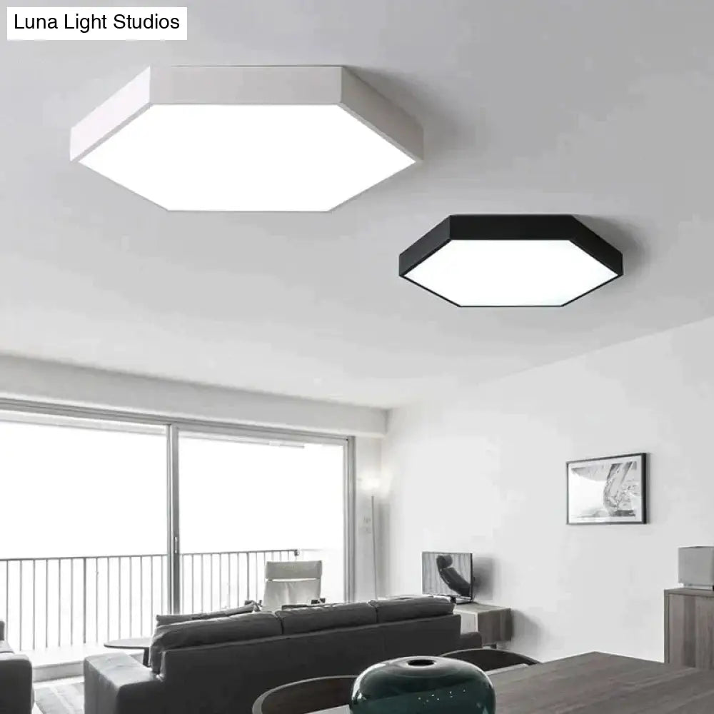 Luminaires Modern Led Ceiling Light For Living Room Bedroom Black&White Simple Mounted Home Lamps