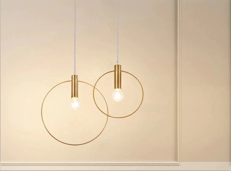 Luminaria Lustres E Pendentes Para Sala De Jantar Single Ring Pendant Lights Hanglamp Modern Industrial Decor Vintage Light