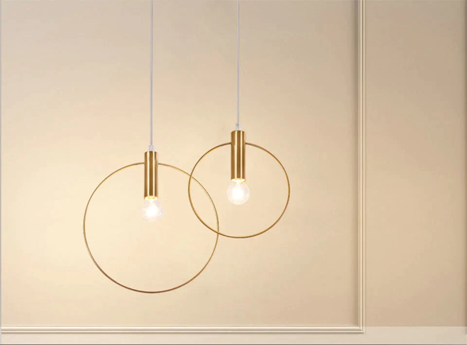 Luminaria Lustres E Pendentes Para Sala De Jantar Single Ring Pendant Lights Hanglamp Modern