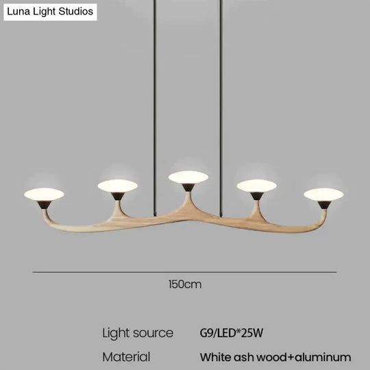 Luna - Modern Wood 3 Head Pendant Lamp Light