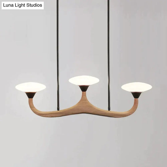 Luna - Modern Wood 3 Head Pendant Lamp Light