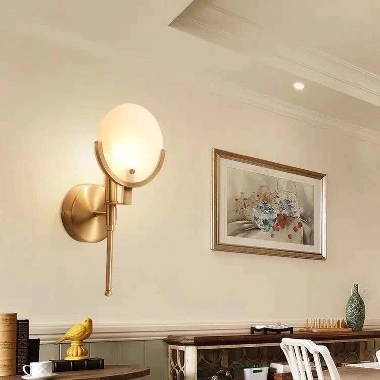 Luxury Bedside Aisle Bedroom All-copper Wall Lamp
