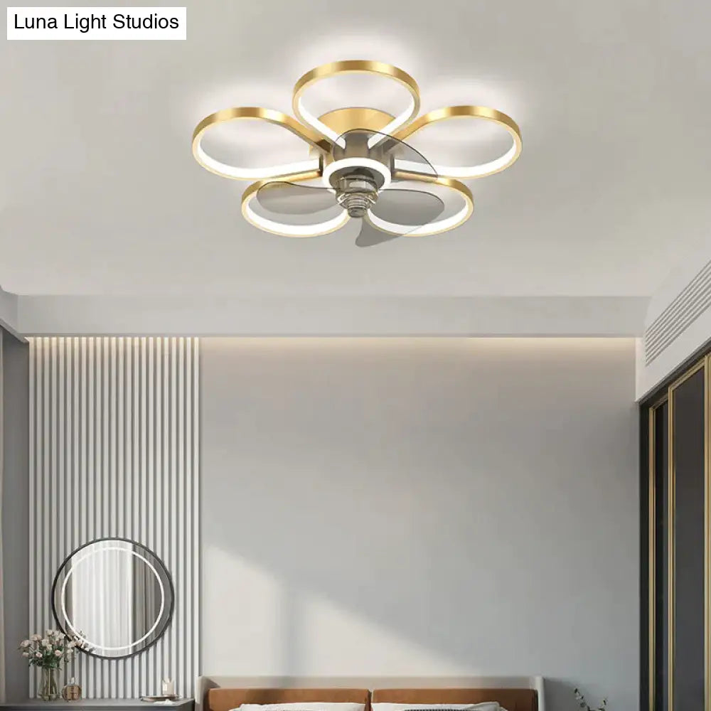 Luxury Ceiling Fan Lamp Bedroom Ultra-Thin Quiet Restaurant With Electric