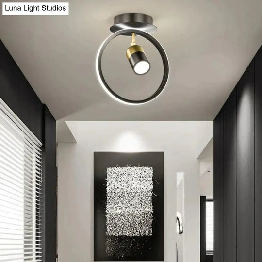 Luxury Creative Black Aisle Balcony Ceiling Lamp