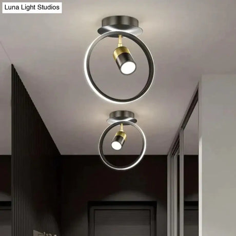 Luxury Creative Black Aisle Balcony Ceiling Lamp
