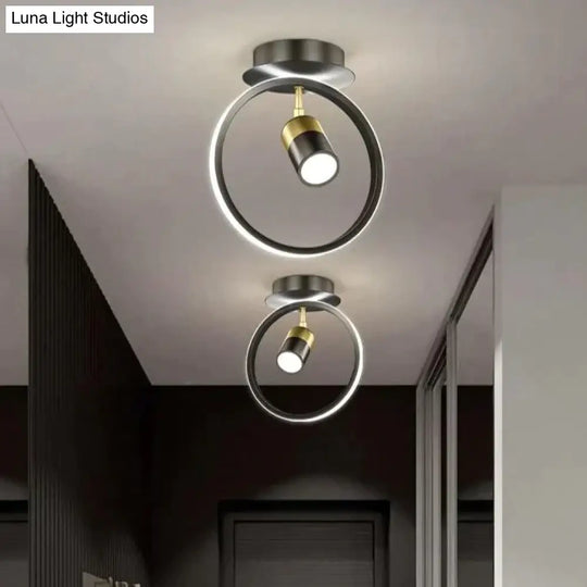 Luxury Creative Black Aisle Balcony Ceiling Lamp