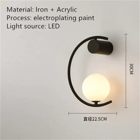 Luxury creative LED Bedside wall lamp K / Warm White (2700-3500K) Wall Light