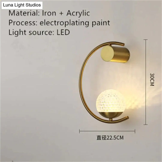 Luxury Creative Led Bedside Wall Lamp E / Warm White (2700-3500K) Wall Light