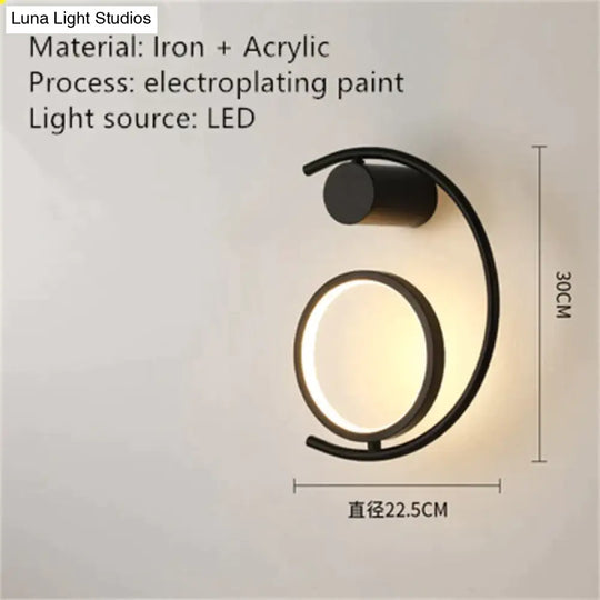 Luxury Creative Led Bedside Wall Lamp D / Warm White (2700-3500K) Wall Light