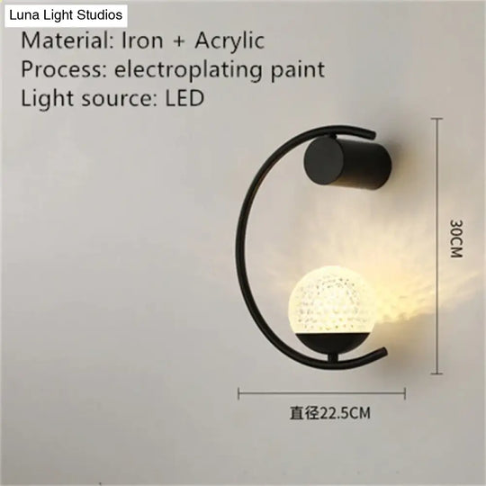 Luxury Creative Led Bedside Wall Lamp Wall Light