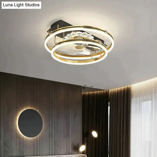 Luxury Fan Living Room Round Ceiling Lamp Simple Lamps