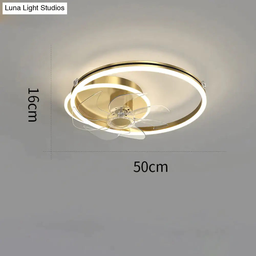 Luxury Fan Living Room Round Ceiling Lamp Simple Lamps