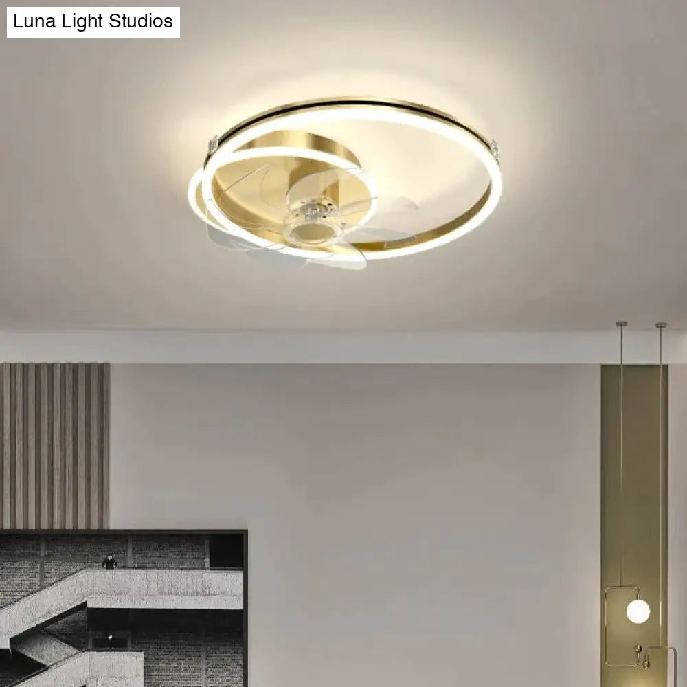 Luxury Fan Living Room Round Ceiling Lamp Simple Lamps