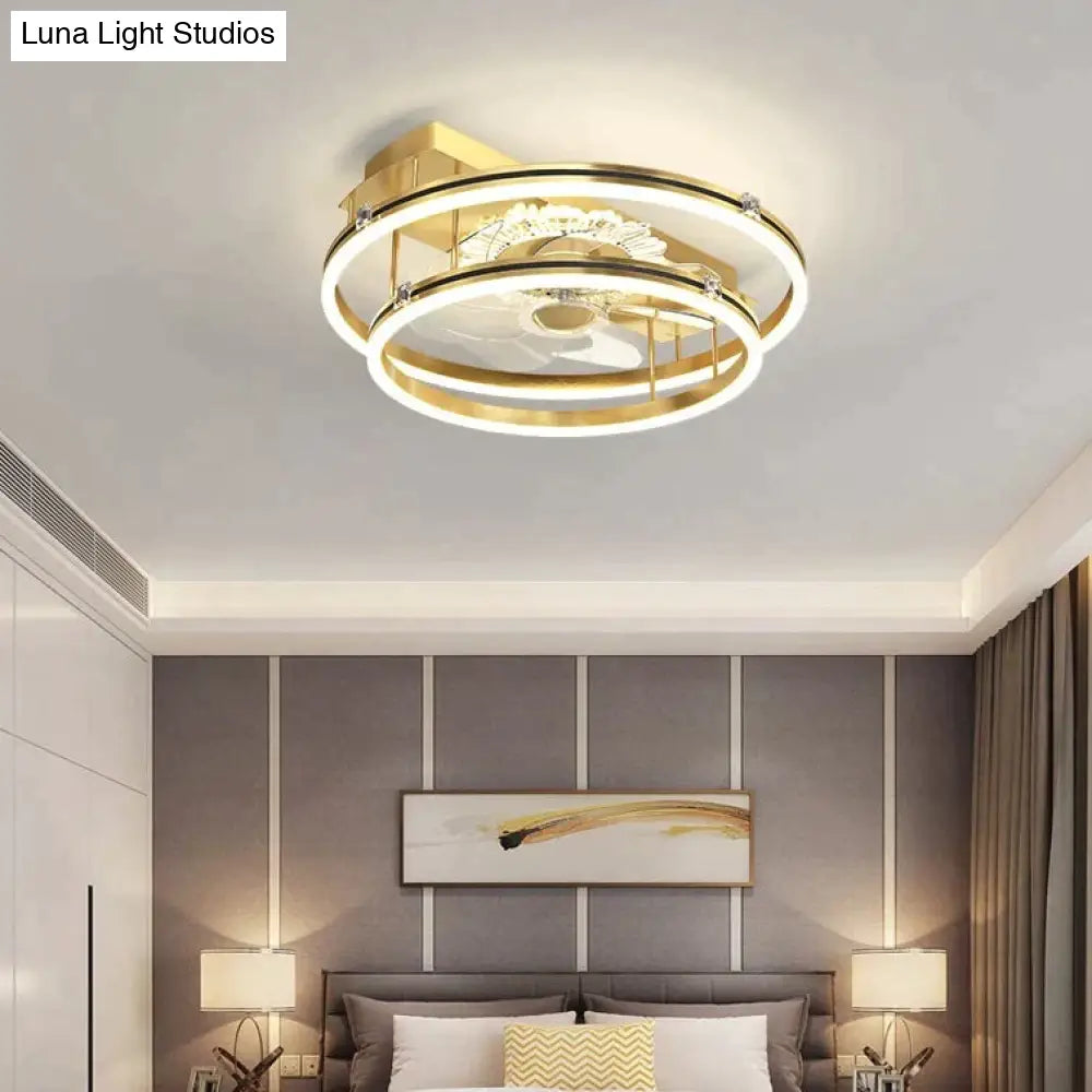 Luxury Fan Living Room Round Ceiling Lamp Simple Lamps