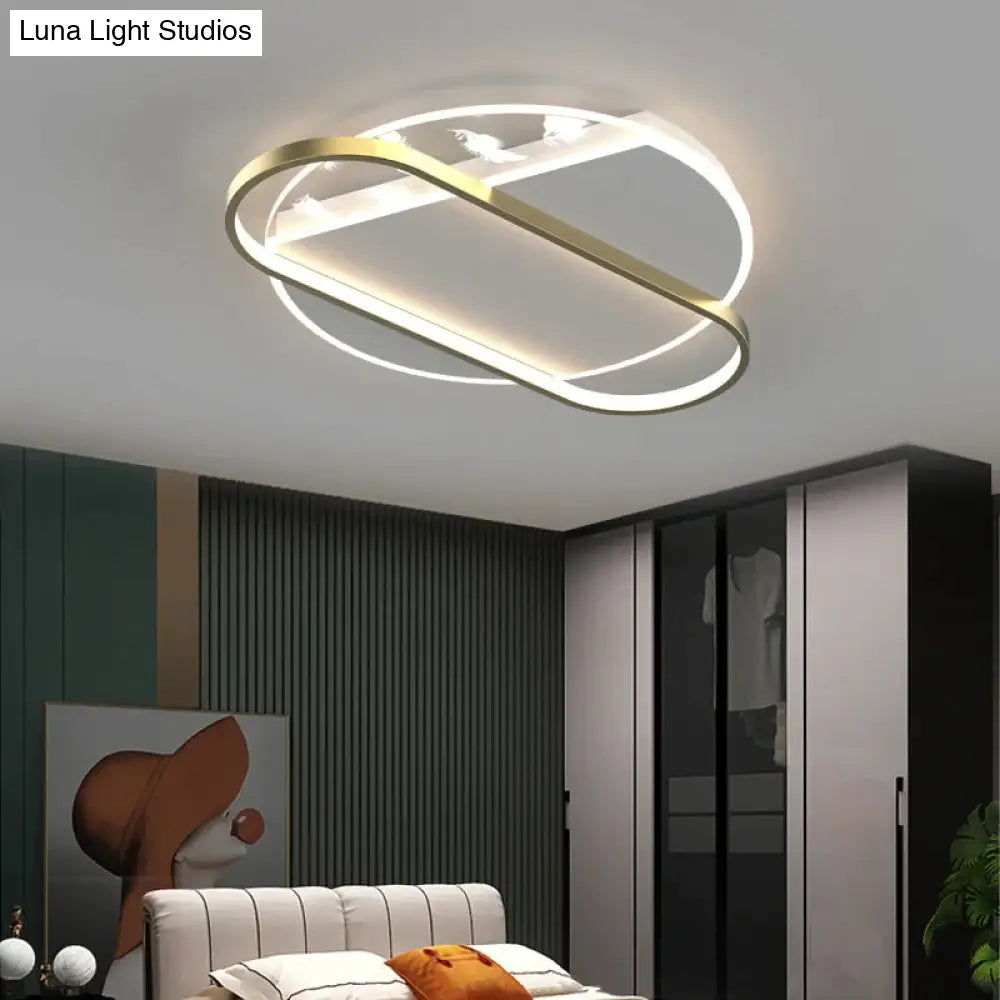 Luxury Feather Ceiling Lamp Living Room Bedroom Dining Creative Lamps