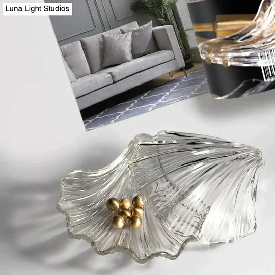 Luxury Modern Living Room Shell Copper Ceiling Lamp