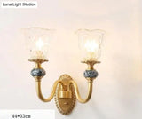 Luxury Nordic Style Bedroom Full Copper Wall Lamp Double / Without Light Source Lamps